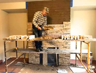 Stone Fireplace