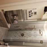 Small bathroom with custom build vanity