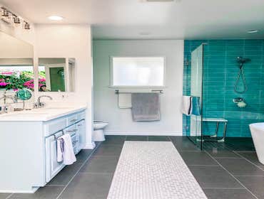 Tiffany Blue Master Bath - Studio City