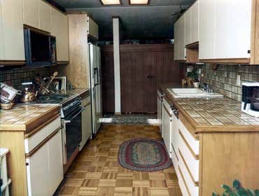 1981: Squared-Off Kitchen Remodel This client needed a small addition to this architecturally unique home to add a breakfast room to the adjoining kitc