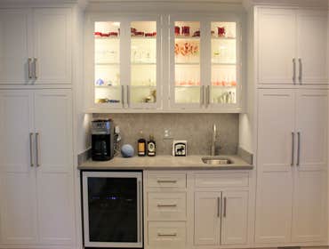 Beverage station in kitchen renovation
