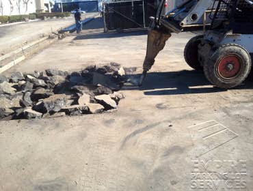 Asphalt Repiar This is a asphalt repair project that was performed by Empire Parking Lot Services in 2012. It included paving, seal coating, and parkin