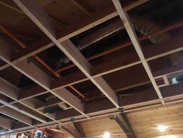 Photos by All Weather Heating and Air Conditioning Two complete HVAC systems including ducting, to be installed in two phases; pictures shown are from 