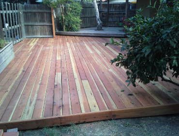 Redwood with stain