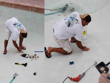 Rust stain repair