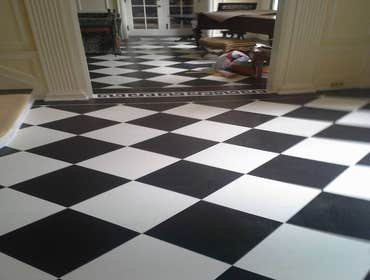 painted on tile pattern