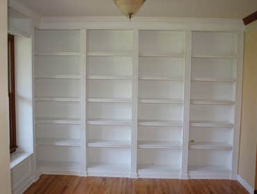 custom book shelving install