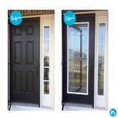 Door Remodel - Decorative Door Glass Completed transform your entryway with decorative door glass inserts. Take an ordinary plain door and add glass to