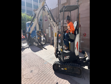 Utility Upgrade / Right of Way Work Right of way work to upgrade building water and electrical infrastructure.