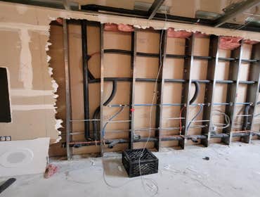 Rough in stage plumbing