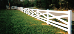 Cross - 5 rail Farm Fence