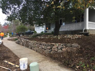 Boulder Retaining Wall