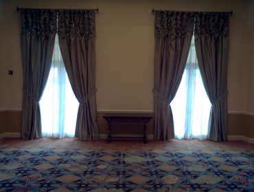Ritz-Carlton Installation of drapes at the Ritz-Carlton.