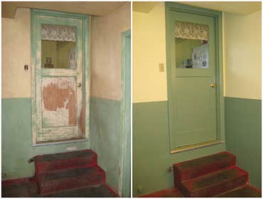 Susan B. (Interior) A very old and neglected laundry room (Susan wanted to honor her mother & restore it to how it was when they were children . Ceili