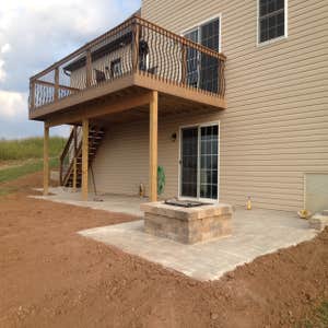 Gingerich Excavating And Landscaping Photos Hardscaping, concrete, blacktopping, water main repair, water service line repairs.