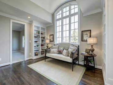 GULICK | CUSTOM Home in McLean The impressive stone and HardiePlank® elevation on our Winthrop really stood out on this corner lot of approximately one