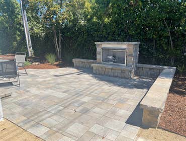 Photos by Bed Rock Construction Landscape Inc #5 Out door fire place with paver patio