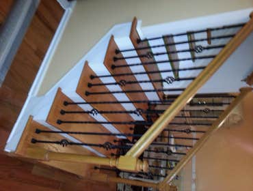 wrought iron spindles added