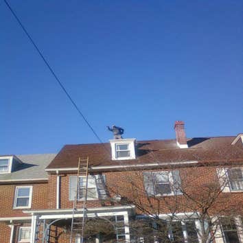 Reading row home Re roof and chimney pointing