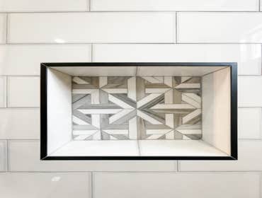 Built in shower niche