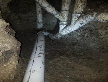 Commercial drain tie-in