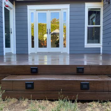 Backyard Deck 220sf Trex deck with concealed fasteners