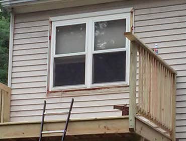 deck and replace windows with