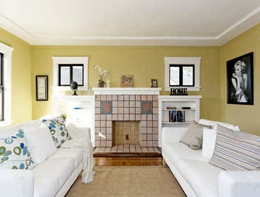 5070 Congress Ave A beautifully-done Craftsman in Oakland's Maxwell Park that needed updating.
Note the gorgeous fireplace with flanking built-ins,