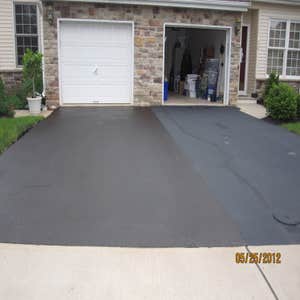 Project photos from Back To Black Sealcoating LLC The First picture is a driveway that was done 3 days prior to taking the picture.. The second...