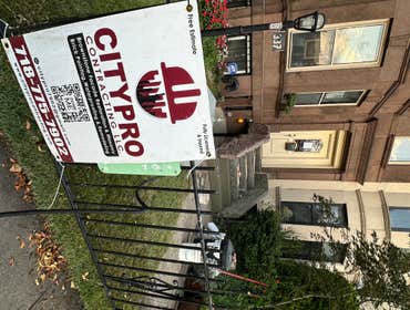 Photos by Citypro Contracting LLC #13 Brownstone Stoop Restoration and Remodeling project. Brick repair, Brick Pointing, Stucco and Waterproofing const