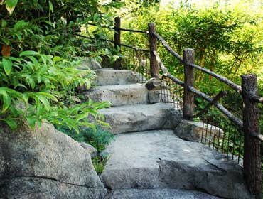 Rock Steps and Artificial Wood