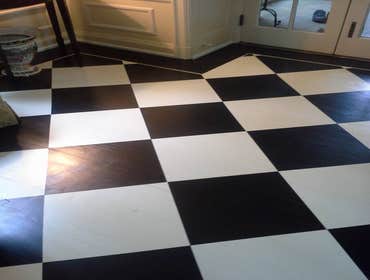 painted on tile pattern