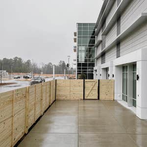 Wood and Vinyl Fence