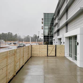 Wood and Vinyl Fence
