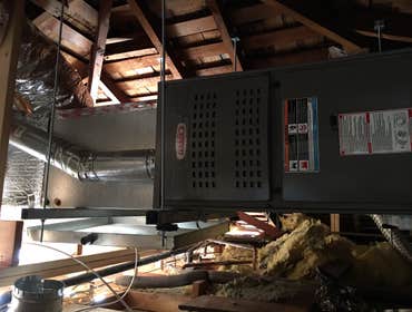 Hollywood Hills Installed two 4 ton 16 SEER Lennox split systems with brand new ducting.