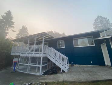 Saul's Quality Painting LLC Project #1 Initially Just a repainting of the home, later the client asked to add the painting of the deck to the job agree