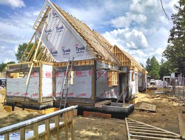 Photo(s) from Score Construction Services LLC This was a new house out in Concord NH, approximately 2,500 sq foot home. 8,500 sq ' of drywall.