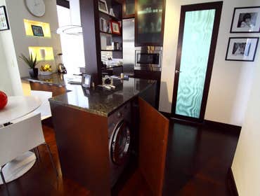 Kitchen and Livingroom remodl by Elite Architectural Remodeling Co Complete remodel with custom cabinets, shelves, doors. All woodwork designed and cre