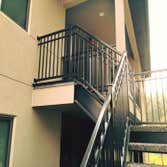 stairway, railing and steps
