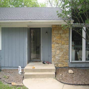 Before photo of entry way of house