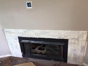 fireplace during remodel