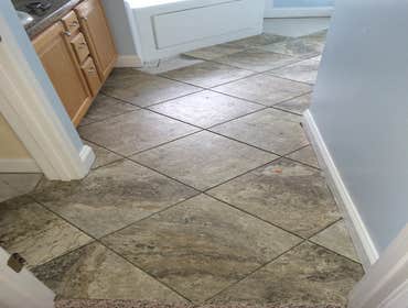 Master bath tile no grout yet