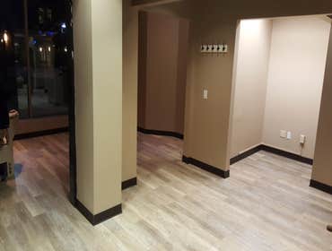 Office Space Remodel New floors, walls, paint, and trim for this new office space.