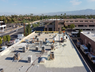 Foam roof restoration- Palm Desert, CA