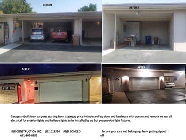 Photos by Kjr Construction #1 picture of carports before and after