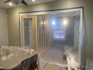 Photos by Riverbend Renovation LLC of New Orleans #5 Dining Room conversion into Butler's Pantry and Sitting Room