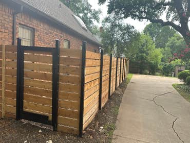 Photos by Art Construction Corp #5 Fence Horizontal Metal Tube Black 3x3 Cedar # 1 Pickets