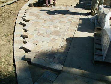 Brickwall & pathway Currently working with the client to give them the perfect landscape design (more pictures to follow).