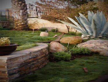Stone wall and landscape