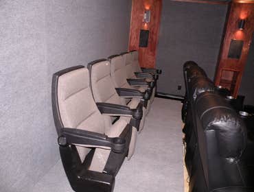 Photos from Vh improvement inc transforms a room in the basement into a media room